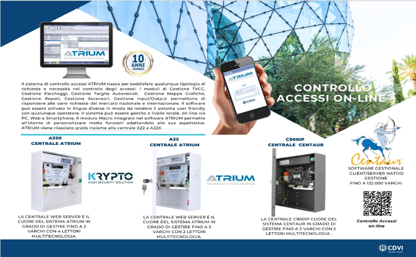 CONTROLLO ACCESSI ATRIUM KRYPTO